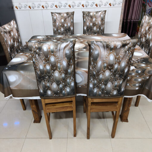 Stylish 3D Chair 6p + Table Cover 1p ( 3D 02) - Image 2