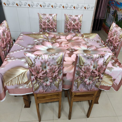 Stylish 3D Chair 6p + Table Cover 1p ( 3D 01 ) - Image 3