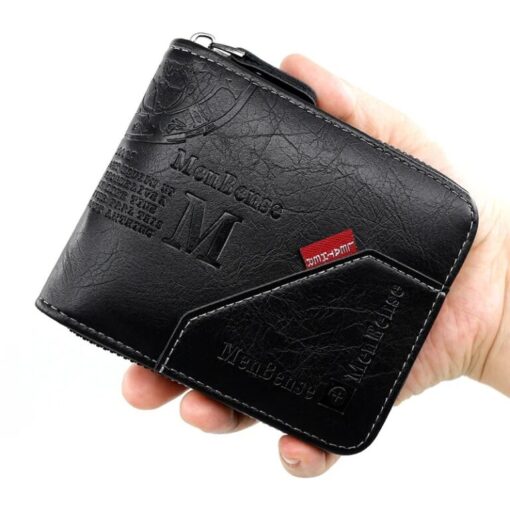 Round chain Men Zipper Wallet - Wallet For Men Black B2 - Image 3