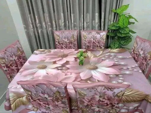 Stylish 3D Chair 6p + Table Cover 1p ( 3D 01 ) - Image 5