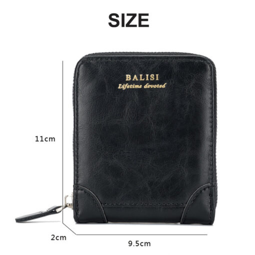 Round chain Men Zipper Wallet - Wallet For Men Black - Image 4